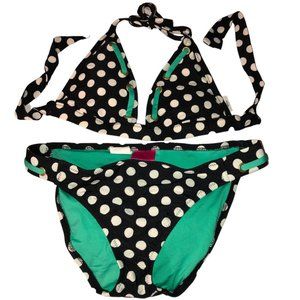 SOLD: Betsey Johnson classic polka dots bikini… medium top/large bottoms